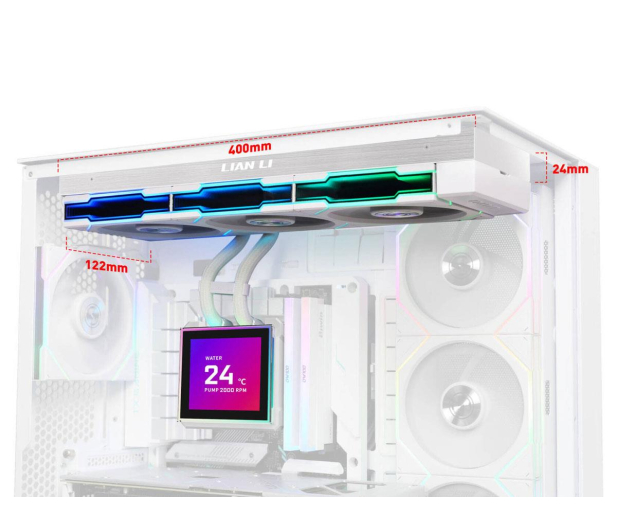 Lian Li HydroShift II LCD-S 360TL RGB LCD White 3x120mm - 1486804 - zdjęcie 5